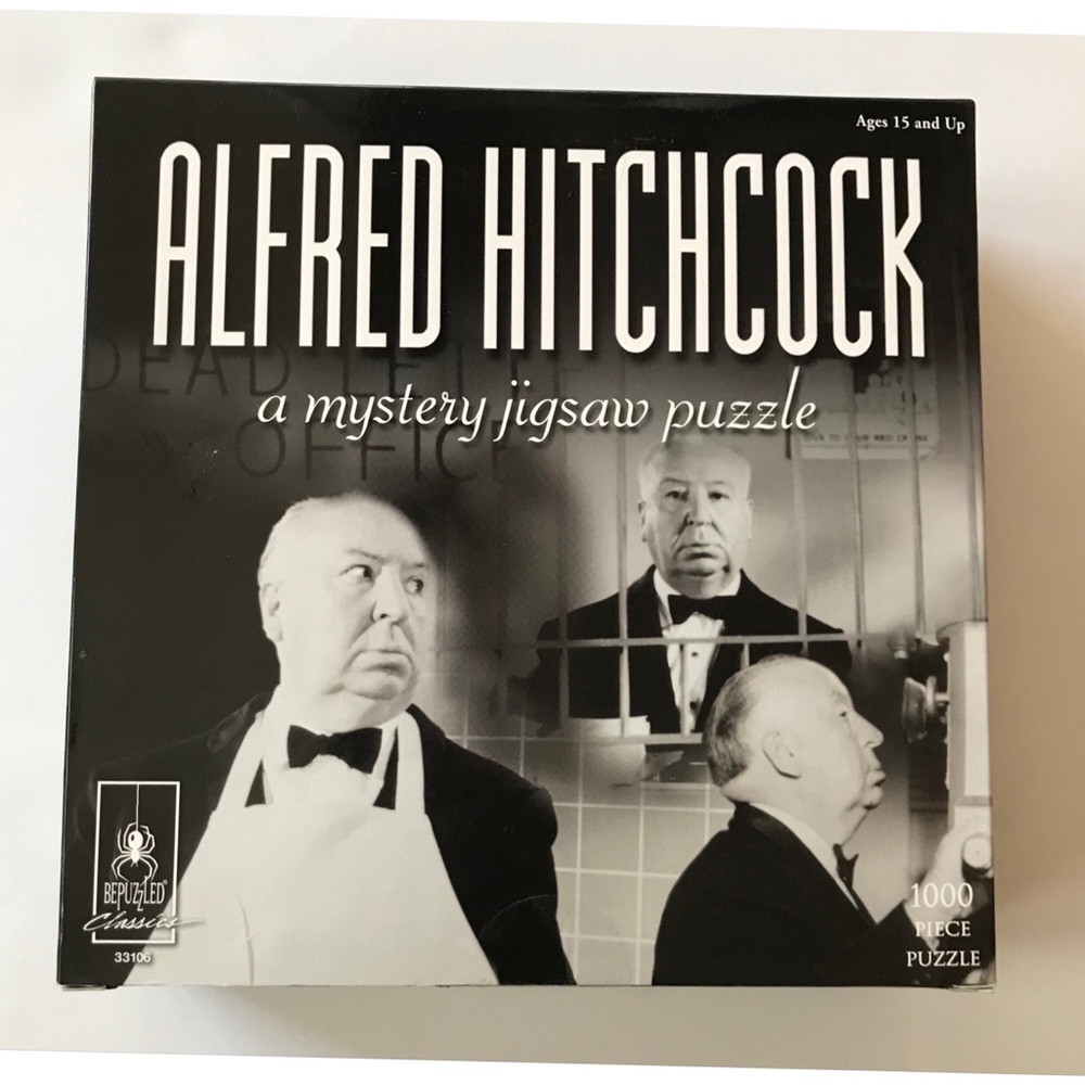 Alfred Hitchcock Mystery 1000 Piece Jigsaw Puzzle 23” x 29”